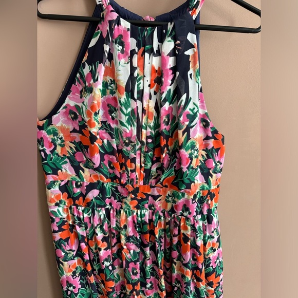 Eliza J Floral Print Maxi Halter Dress - Picture 2 of 7